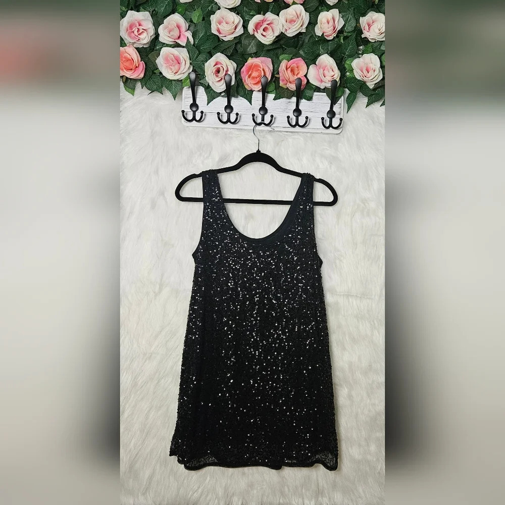 Cherokee Hand Beaded Sequined Layered Tank Top - Picture 2 of 5